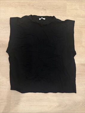 Zara Black Sleeveless Crewneck Tank